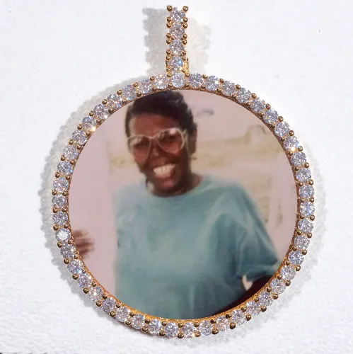 LARGE 3D CIRCLE CUSTOM PICTURE PENDANT sold by The GUU Shop