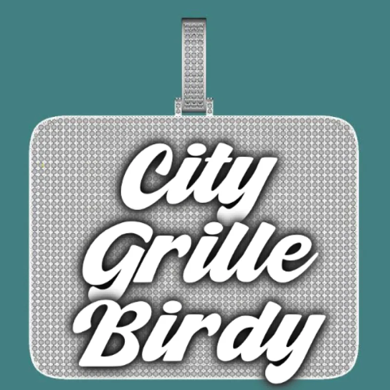 CUSTOM LETTER NECKLACE 3D BIG SQUARE sold by The GUU Shop