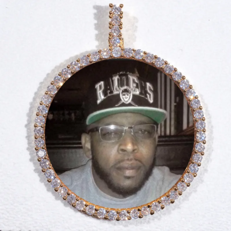 LARGE 3D CIRCLE CUSTOM PICTURE PENDANT sold by The GUU Shop