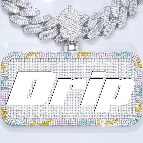 CUSTOM LETTER NECKLACE 3D COLORFUL SQUARE sold by The GUU Shop