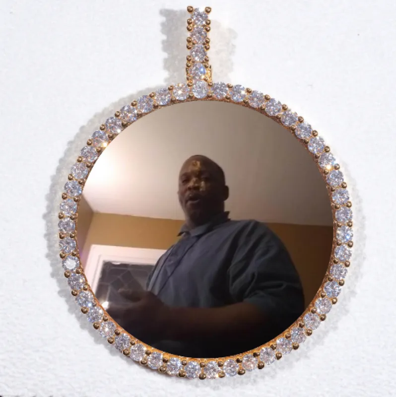 LARGE 3D CIRCLE CUSTOM PICTURE PENDANT sold by The GUU Shop