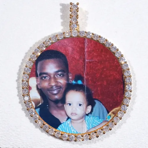 LARGE 3D CIRCLE CUSTOM PICTURE PENDANT sold by The GUU Shop