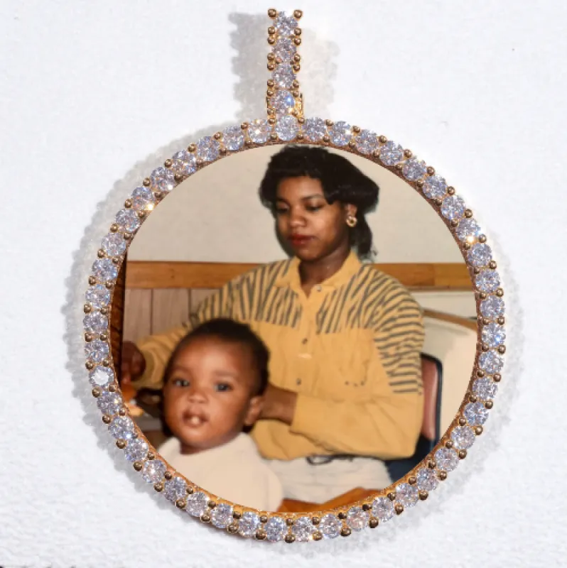 LARGE 3D CIRCLE CUSTOM PICTURE PENDANT sold by The GUU Shop