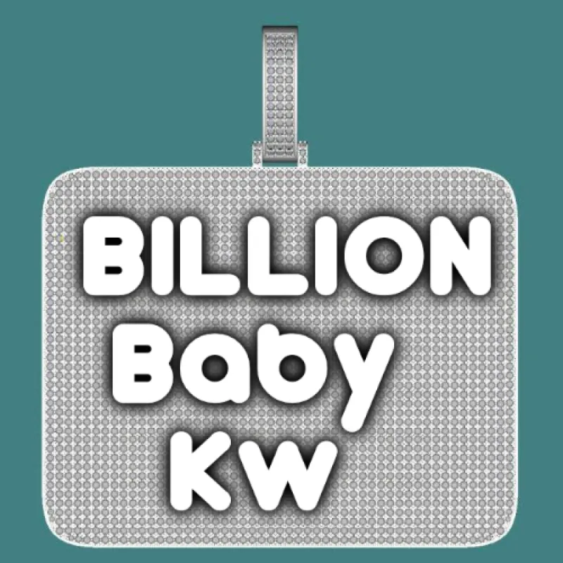 CUSTOM LETTER NECKLACE 3D BIG SQUARE sold by The GUU Shop