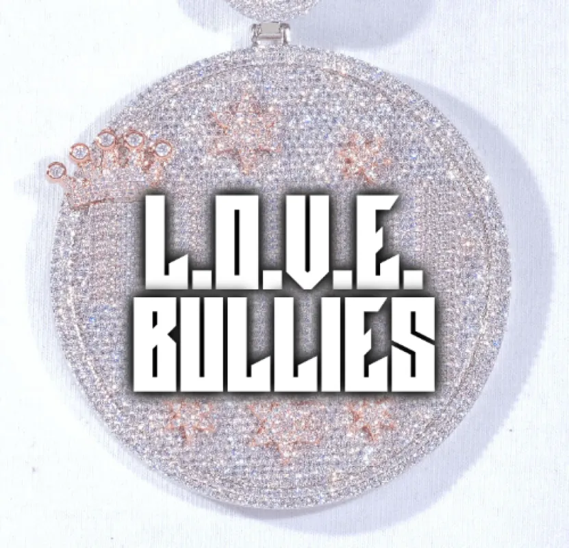 CUSTOM LETTER NECKLACE 3D BIG CROWN DISC sold by The GUU Shop