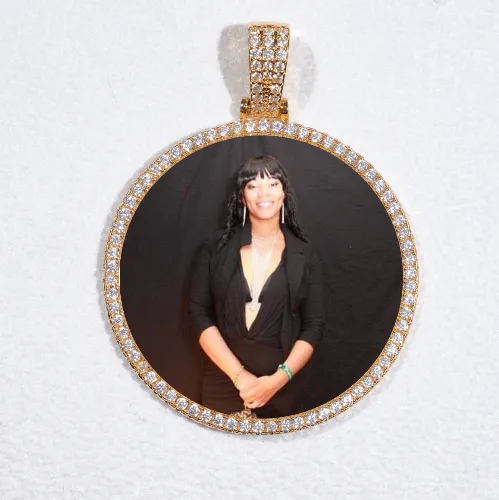 MEDIUM 3D CIRCLE CUSTOM PICTURE PENDANT sold by The GUU Shop