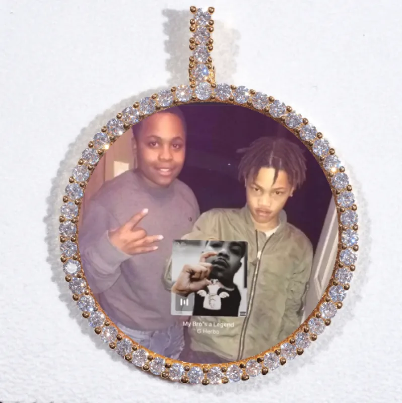 LARGE 3D CIRCLE CUSTOM PICTURE PENDANT sold by The GUU Shop