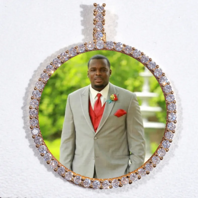 LARGE 3D CIRCLE CUSTOM PICTURE PENDANT sold by The GUU Shop