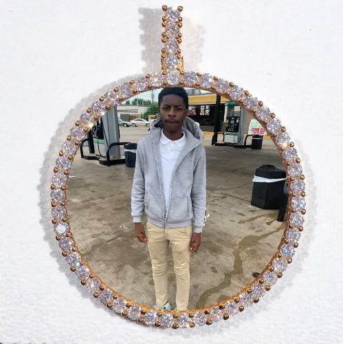 LARGE 3D CIRCLE CUSTOM PICTURE PENDANT sold by The GUU Shop