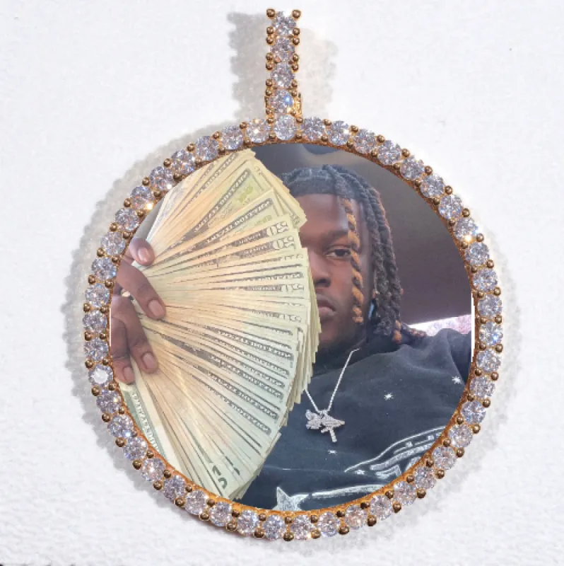 LARGE 3D CIRCLE CUSTOM PICTURE PENDANT sold by The GUU Shop