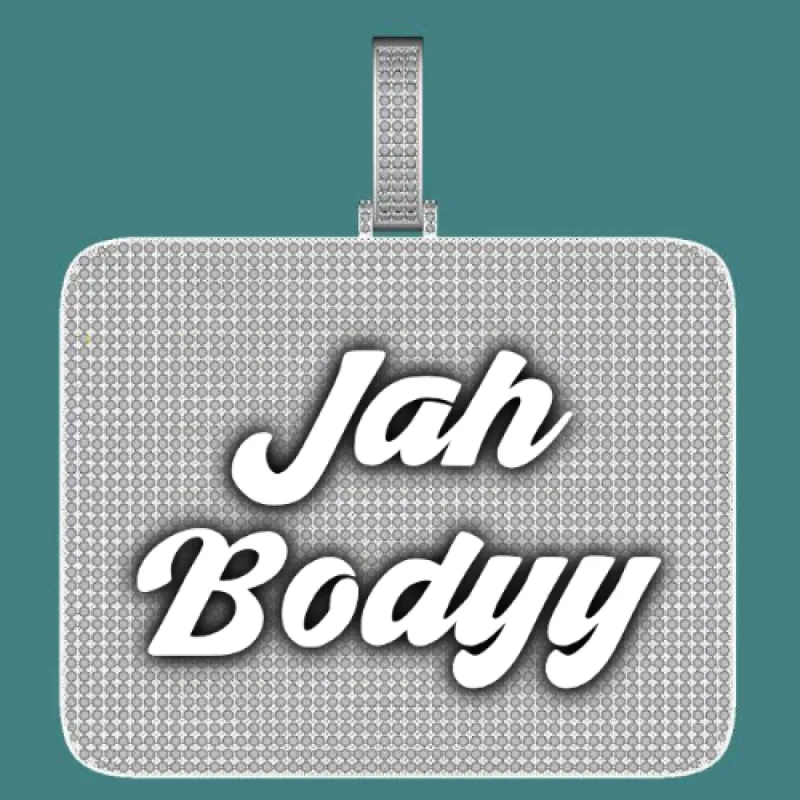 CUSTOM LETTER NECKLACE 3D BIG SQUARE sold by The GUU Shop