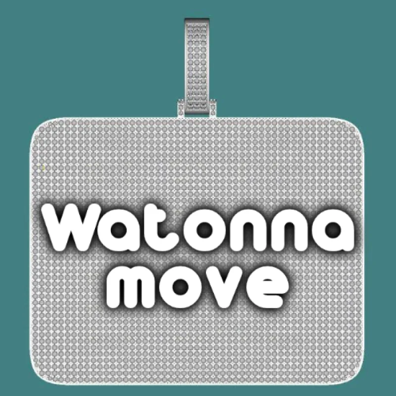 CUSTOM LETTER NECKLACE 3D BIG SQUARE sold by The GUU Shop