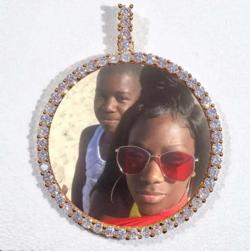 LARGE 3D CIRCLE CUSTOM PICTURE PENDANT sold by The GUU Shop