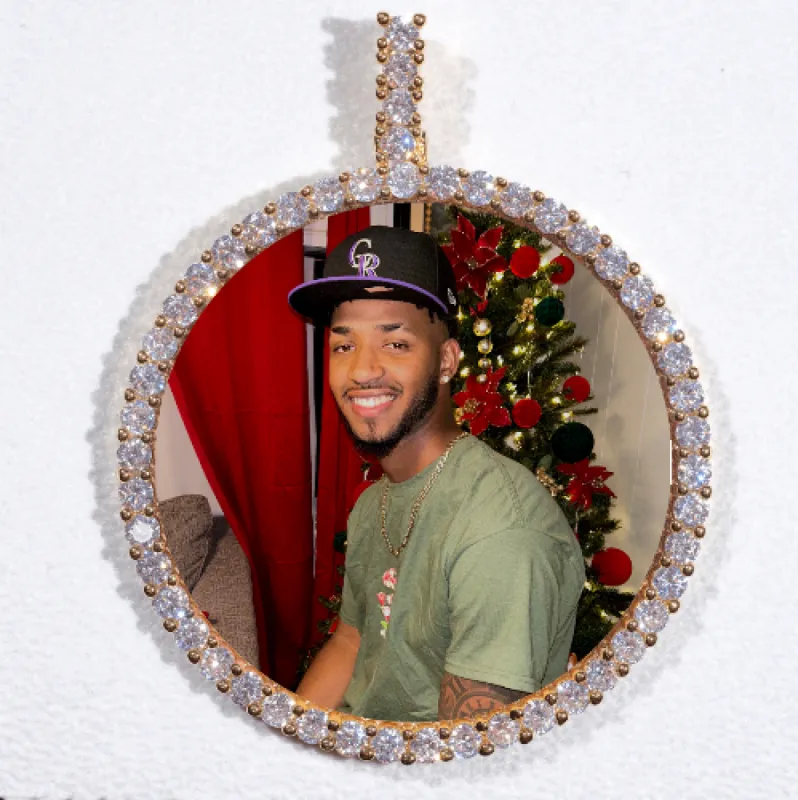 LARGE 3D CIRCLE CUSTOM PICTURE PENDANT made by The GUU Shop