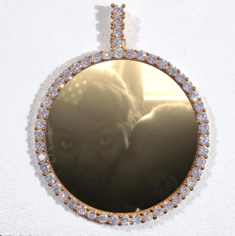 LARGE 3D CIRCLE CUSTOM PICTURE PENDANT sold by The GUU Shop