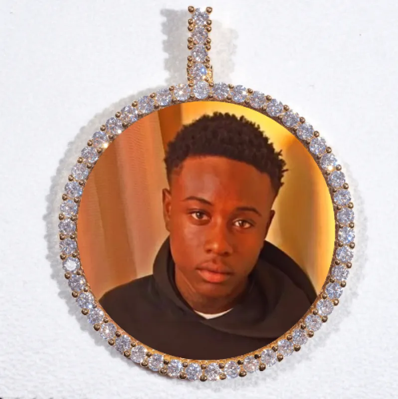 LARGE 3D CIRCLE CUSTOM PICTURE PENDANT sold by The GUU Shop