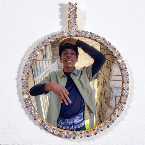 LARGE 3D CIRCLE CUSTOM PICTURE PENDANT sold by The GUU Shop