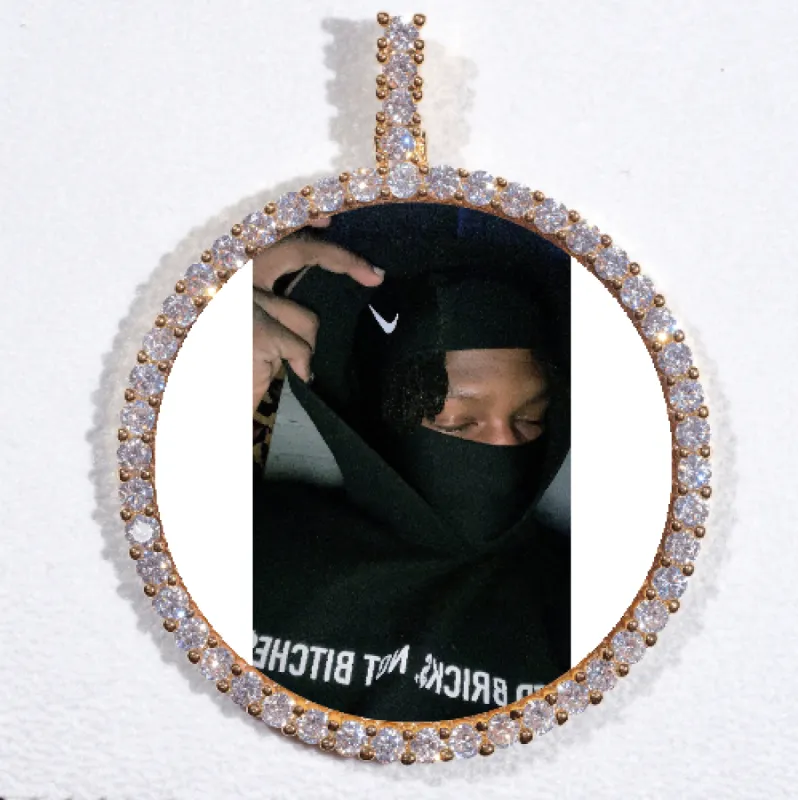 LARGE 3D CIRCLE CUSTOM PICTURE PENDANT sold by The GUU Shop