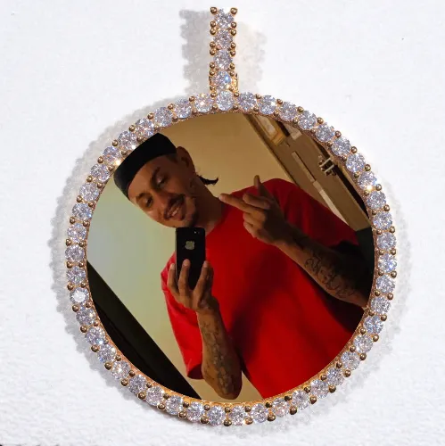 LARGE 3D CIRCLE CUSTOM PICTURE PENDANT sold by The GUU Shop