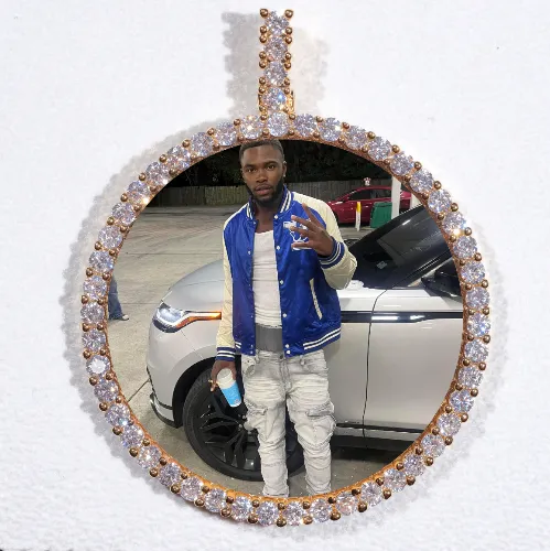 LARGE 3D CIRCLE CUSTOM PICTURE PENDANT sold by The GUU Shop