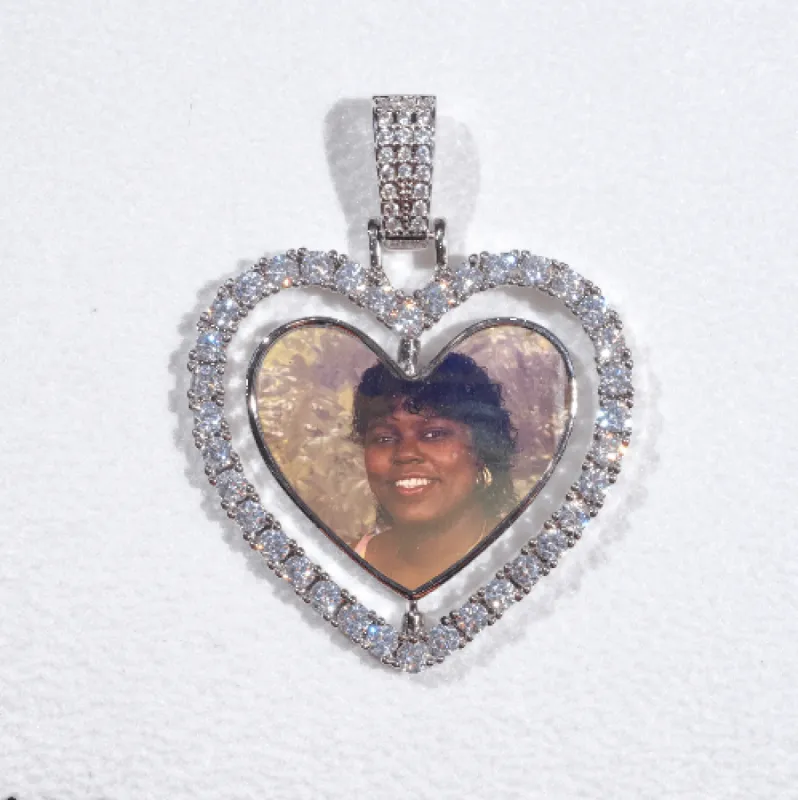 3D Spinning 2-Faced Heart Custom Picture Pendant sold by The GUU Shop