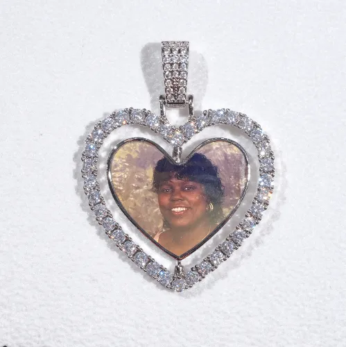 3D Spinning 2-Faced Heart Custom Picture Pendant sold by The GUU Shop