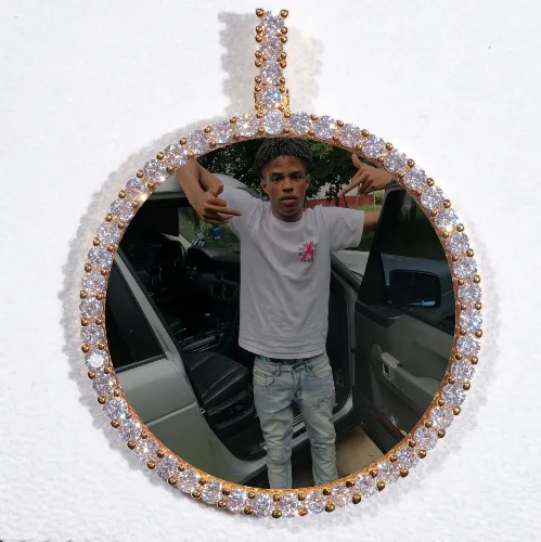 LARGE 3D CIRCLE CUSTOM PICTURE PENDANT sold by The GUU Shop