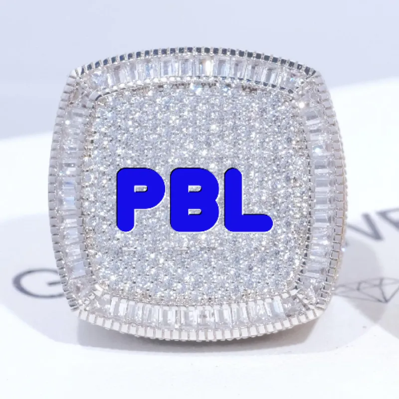 CUSTOM LETTER 3D ICED RING sold by The GUU Shop