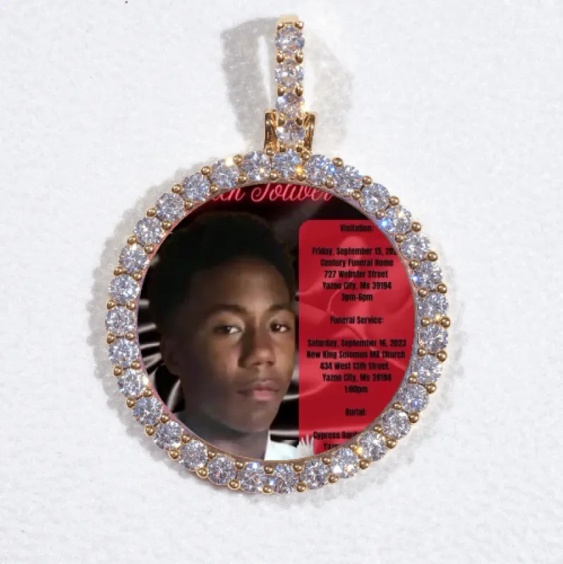 3D CIRCLE CUSTOM PICTURE PENDANT SMALL SIZE sold by The GUU Shop