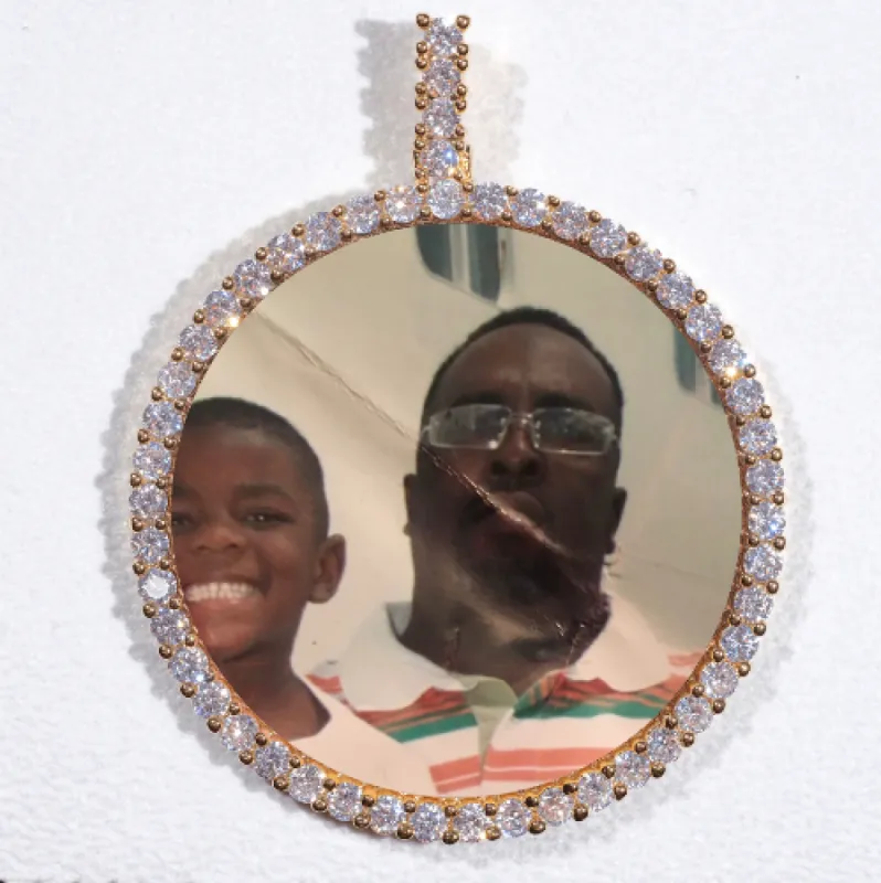 LARGE 3D CIRCLE CUSTOM PICTURE PENDANT sold by The GUU Shop