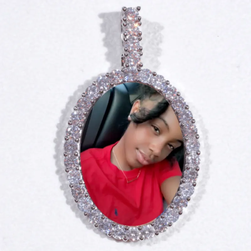 Large 3D Oval Custom Picture Pendant sold by The GUU Shop