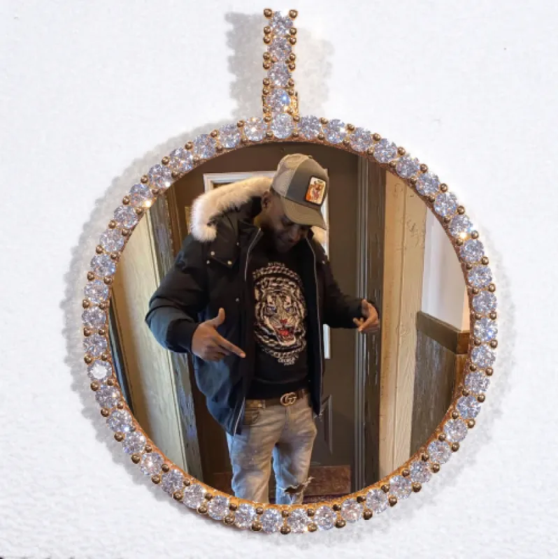 LARGE 3D CIRCLE CUSTOM PICTURE PENDANT sold by The GUU Shop