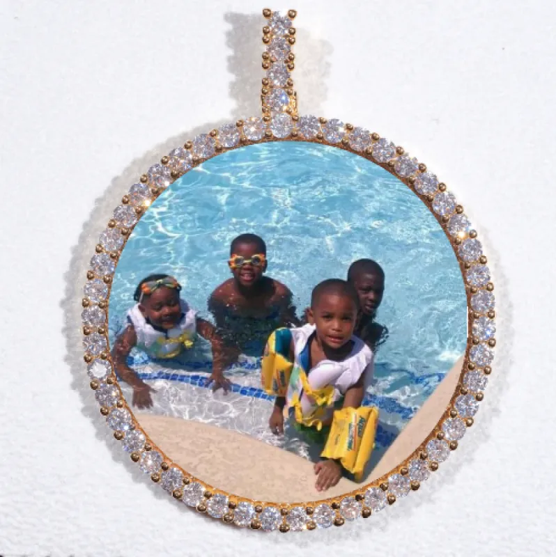 LARGE 3D CIRCLE CUSTOM PICTURE PENDANT sold by The GUU Shop
