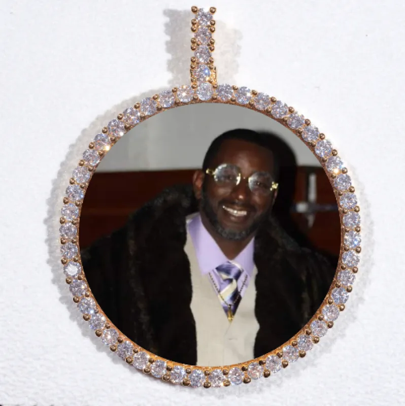 LARGE 3D CIRCLE CUSTOM PICTURE PENDANT sold by The GUU Shop