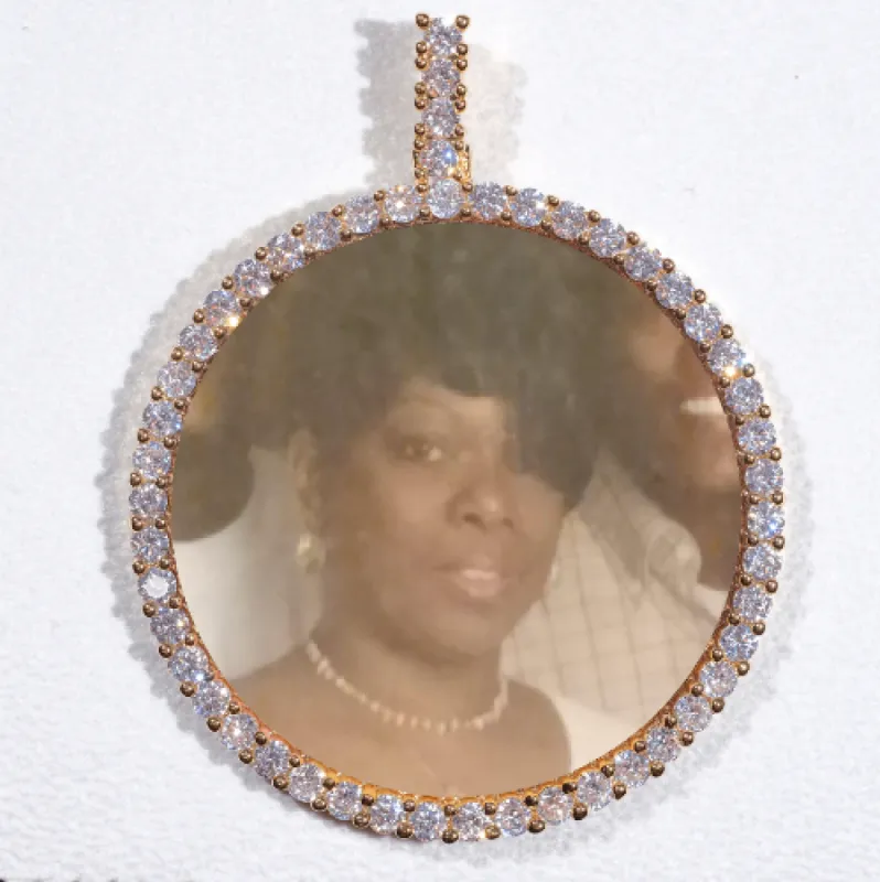 LARGE 3D CIRCLE CUSTOM PICTURE PENDANT sold by The GUU Shop