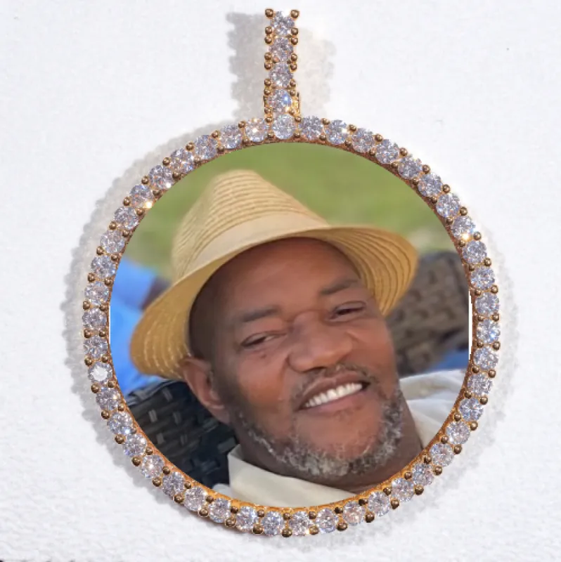 LARGE 3D CIRCLE CUSTOM PICTURE PENDANT sold by The GUU Shop