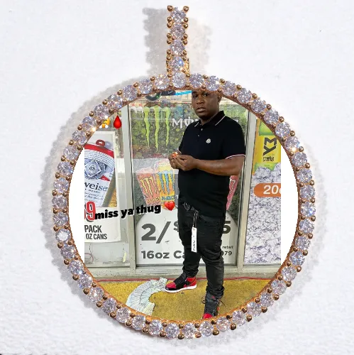 LARGE 3D CIRCLE CUSTOM PICTURE PENDANT sold by The GUU Shop