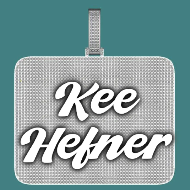 CUSTOM LETTER NECKLACE 3D BIG SQUARE sold by The GUU Shop