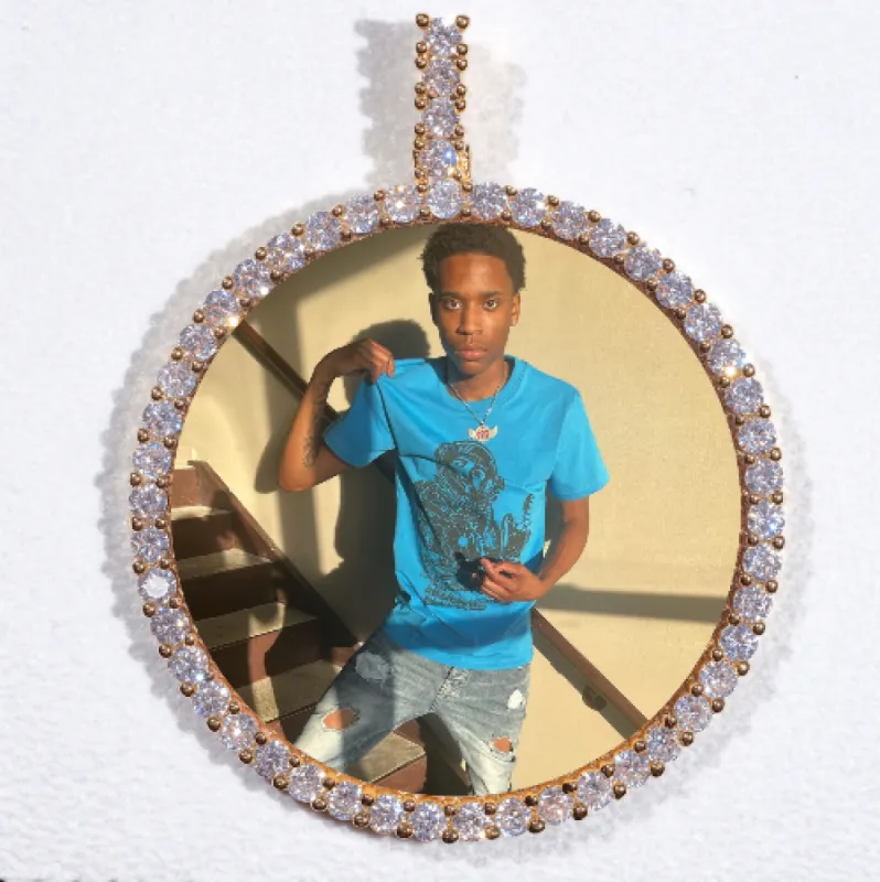 LARGE 3D CIRCLE CUSTOM PICTURE PENDANT sold by The GUU Shop
