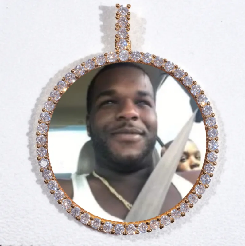 LARGE 3D CIRCLE CUSTOM PICTURE PENDANT sold by The GUU Shop