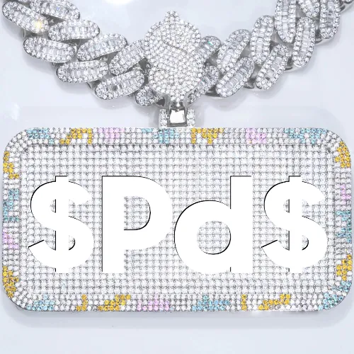 CUSTOM LETTER NECKLACE 3D COLORFUL SQUARE sold by The GUU Shop