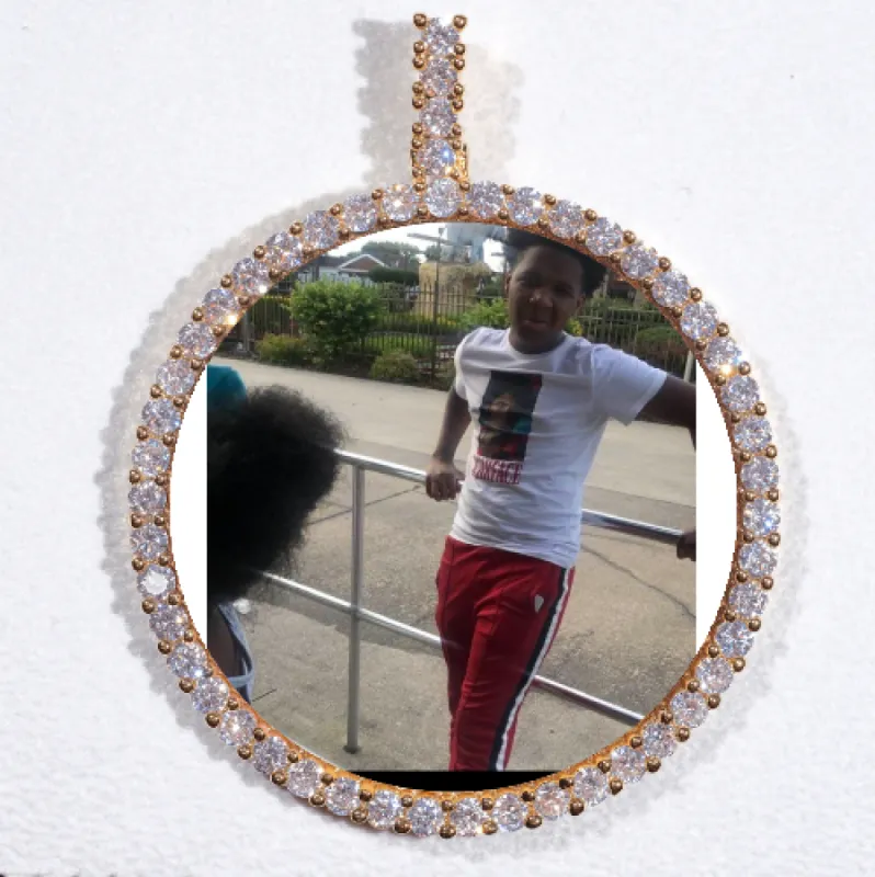 LARGE 3D CIRCLE CUSTOM PICTURE PENDANT sold by The GUU Shop