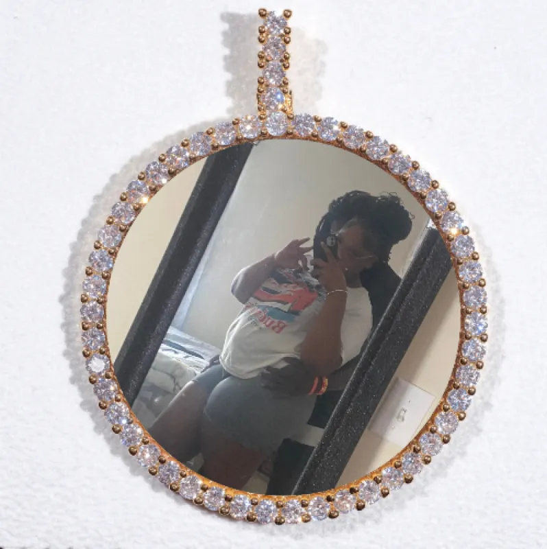 LARGE 3D CIRCLE CUSTOM PICTURE PENDANT sold by The GUU Shop