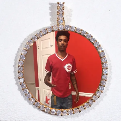 LARGE 3D CIRCLE CUSTOM PICTURE PENDANT sold by The GUU Shop