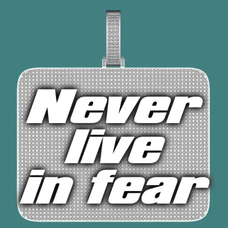 CUSTOM LETTER NECKLACE 3D BIG SQUARE sold by The GUU Shop