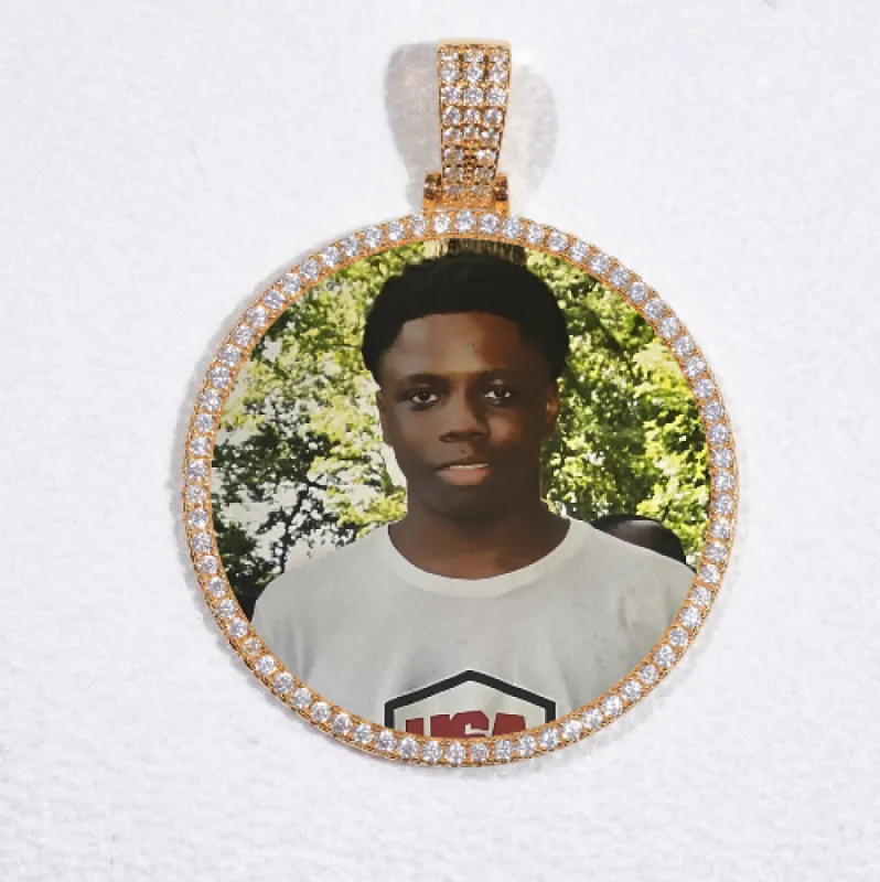 MEDIUM 3D CIRCLE CUSTOM PICTURE PENDANT sold by The GUU Shop