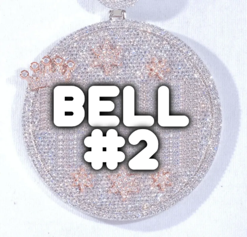 CUSTOM LETTER NECKLACE 3D BIG CROWN DISC sold by The GUU Shop