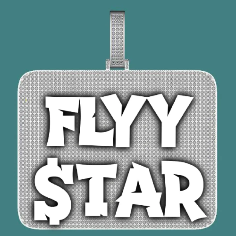 CUSTOM LETTER NECKLACE 3D BIG SQUARE sold by The GUU Shop