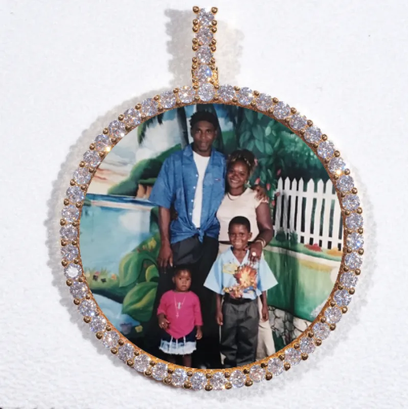 LARGE 3D CIRCLE CUSTOM PICTURE PENDANT sold by The GUU Shop