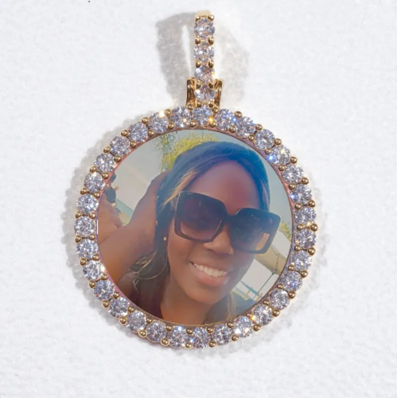 3D CIRCLE CUSTOM PICTURE PENDANT SMALL SIZE sold by The GUU Shop